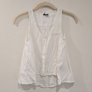 White Sleeveless Top